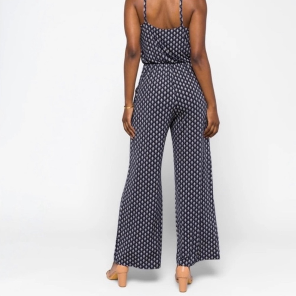 Kaleigh Adalia Knit Navy Patterned Jumpsuit - Picture 2 of 12